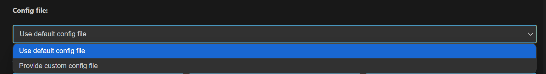 Config File Selection