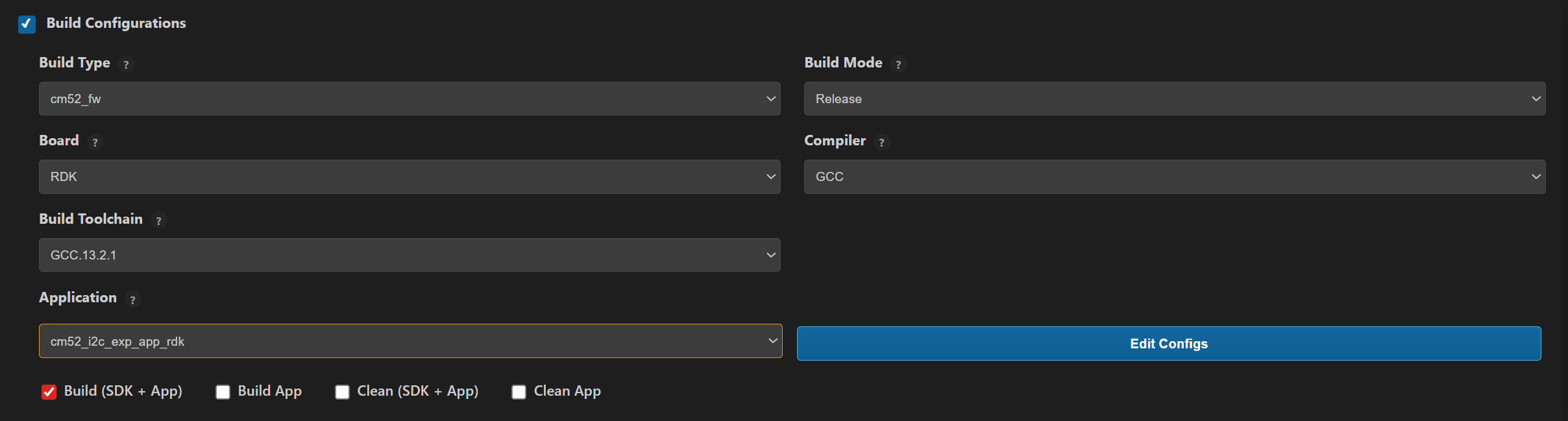 Build Configurations