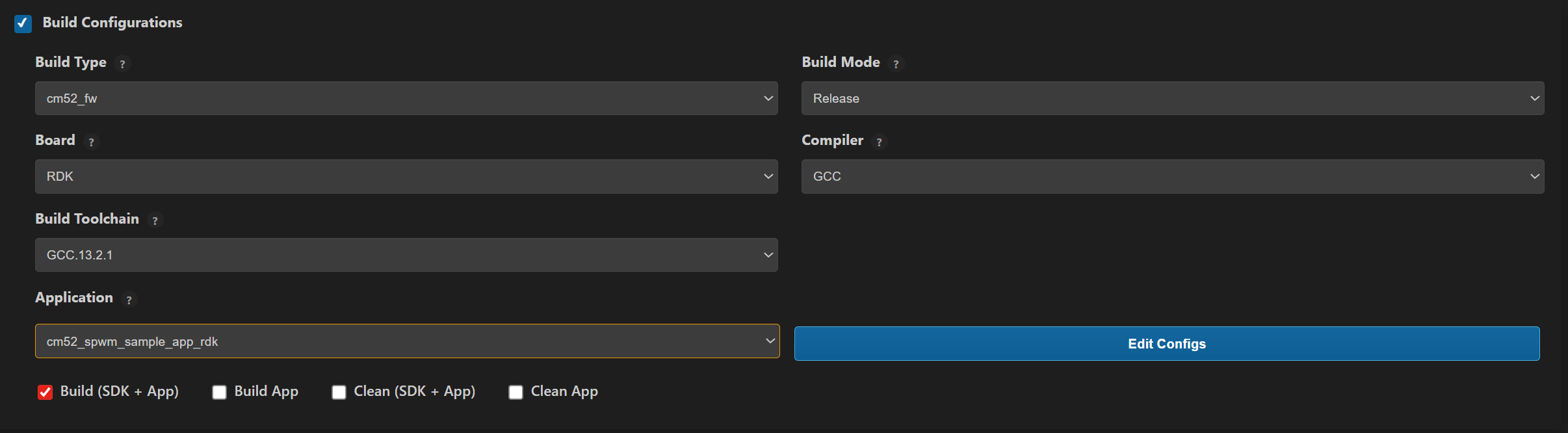 Build Configurations