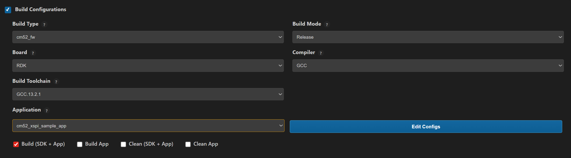 Build Configurations