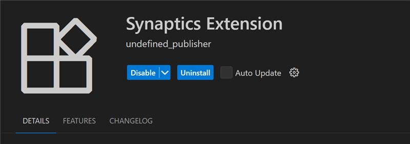 Uninstall button
