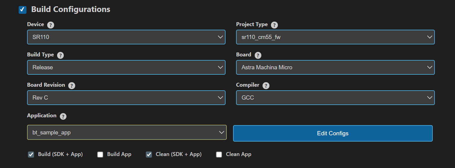 Build Configurations