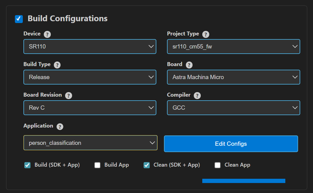 Build Configurations