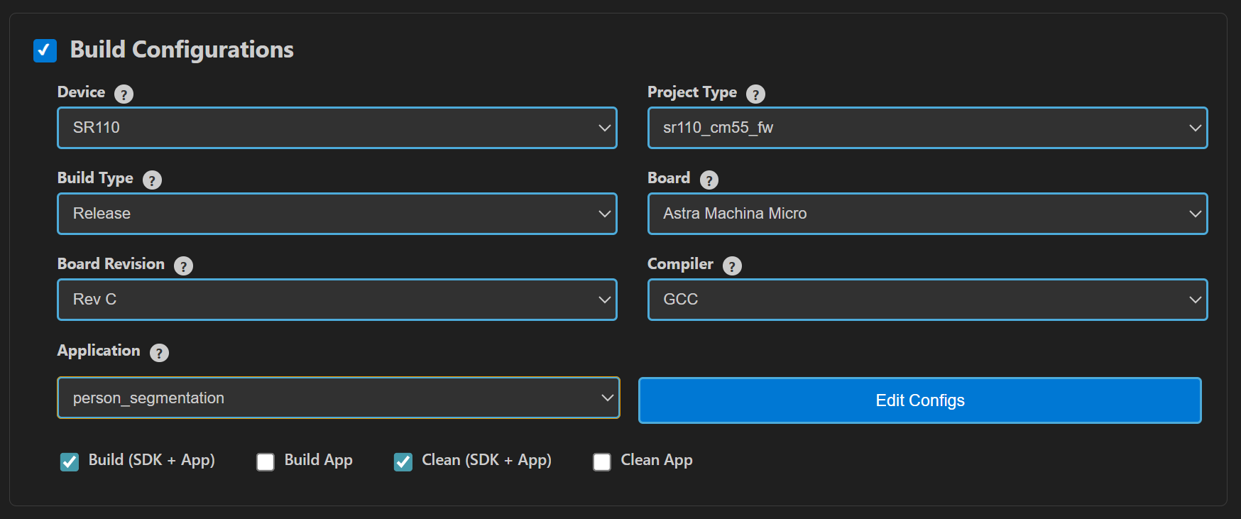 Build Configurations