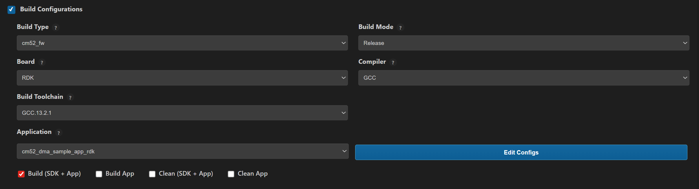 Build Configurations