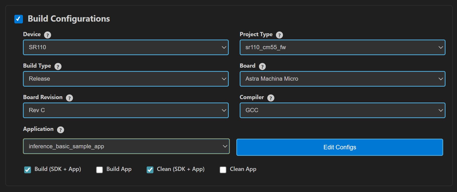 Build Configurations