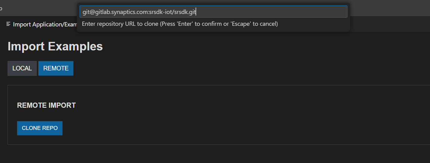 Figure 12 Import SDK from remote