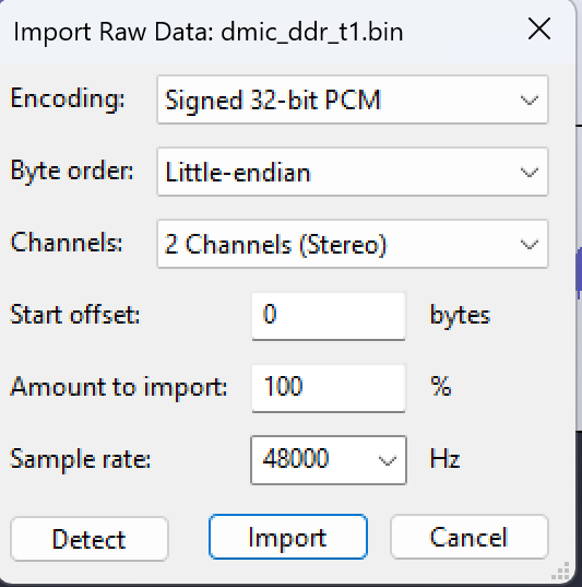 Audacity Import Raw Data Settings