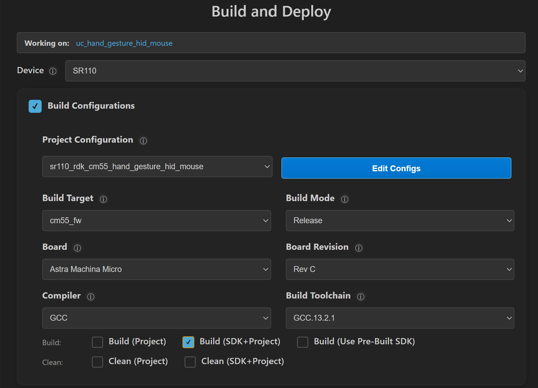 Build Configurations