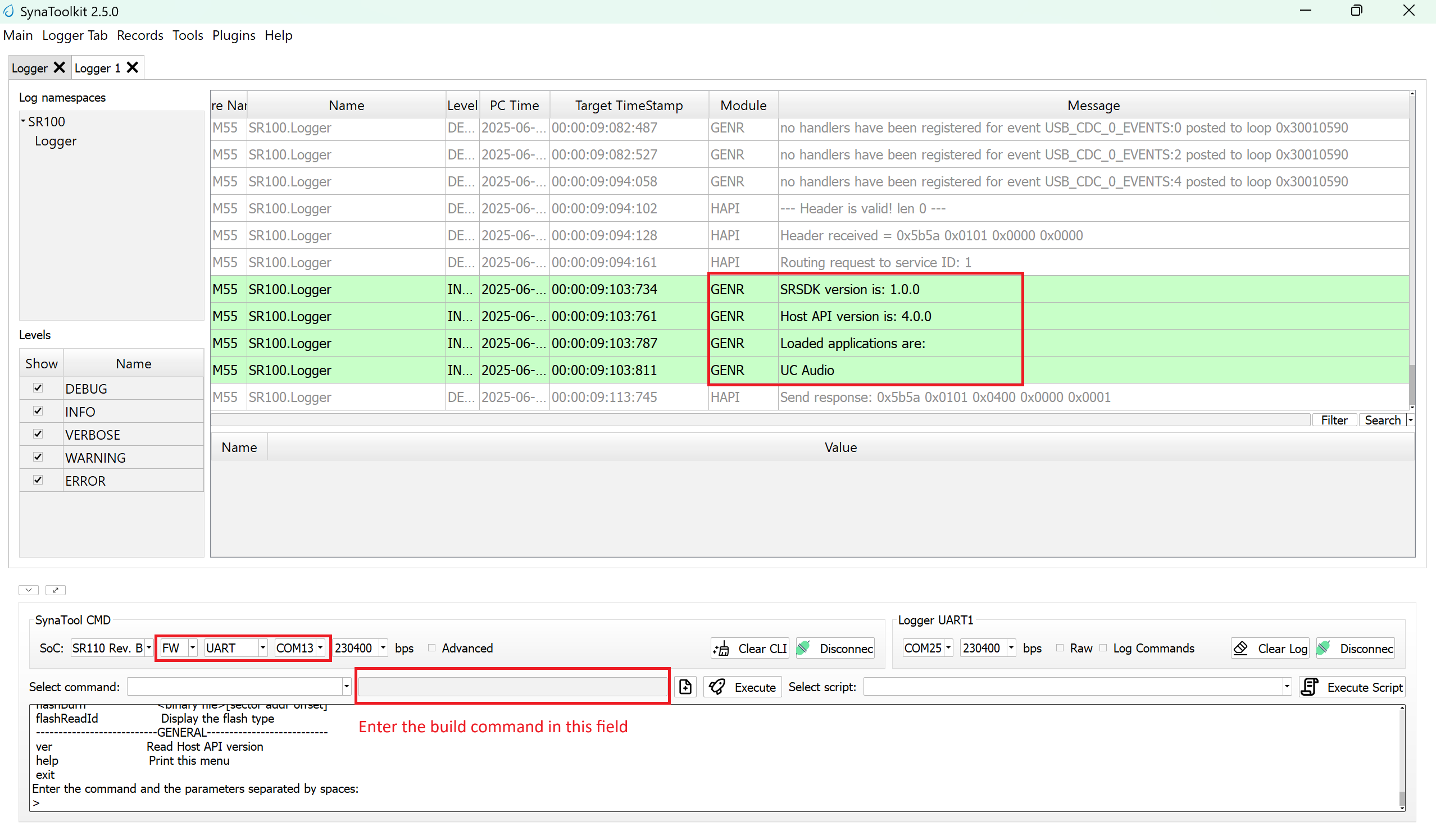 Audio mic logs