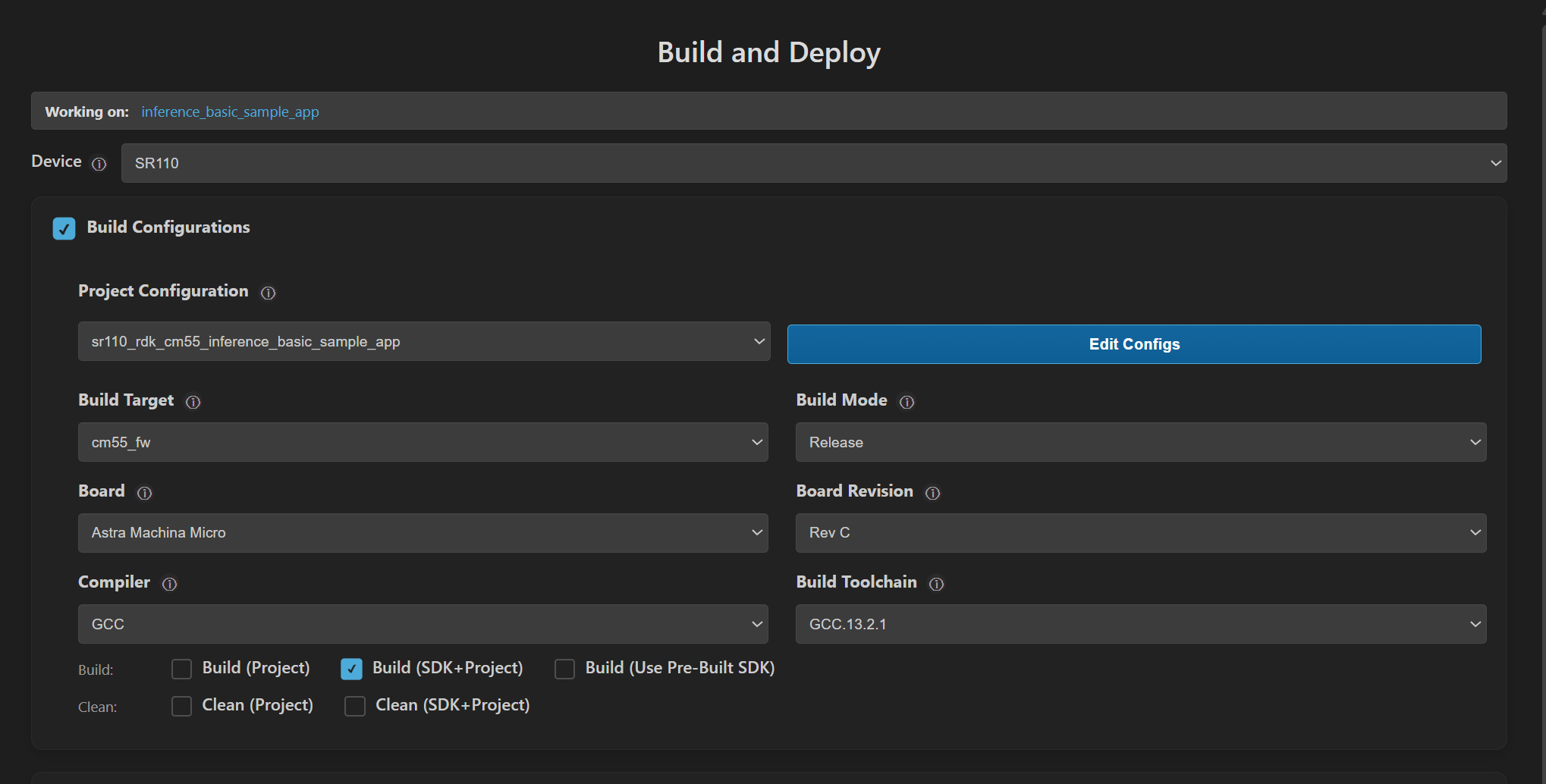 Build Configurations