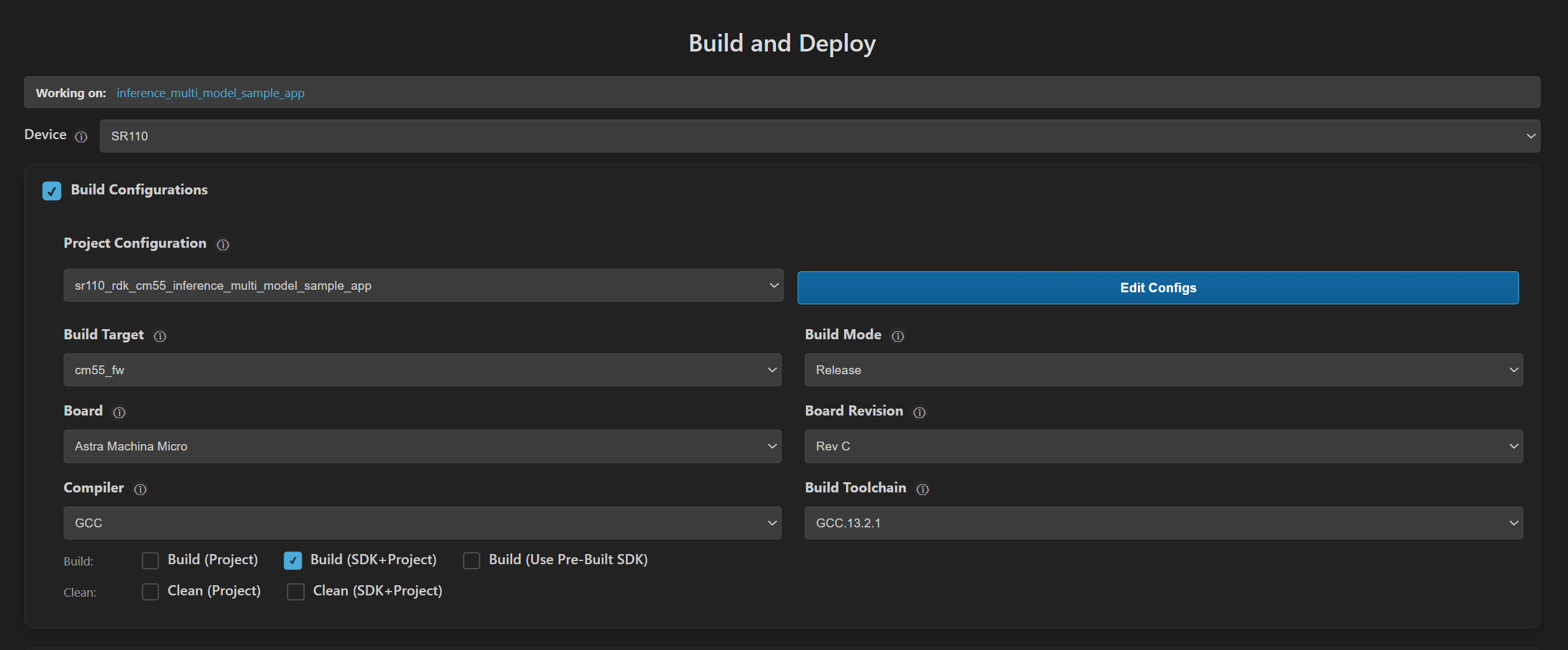 Build Configurations