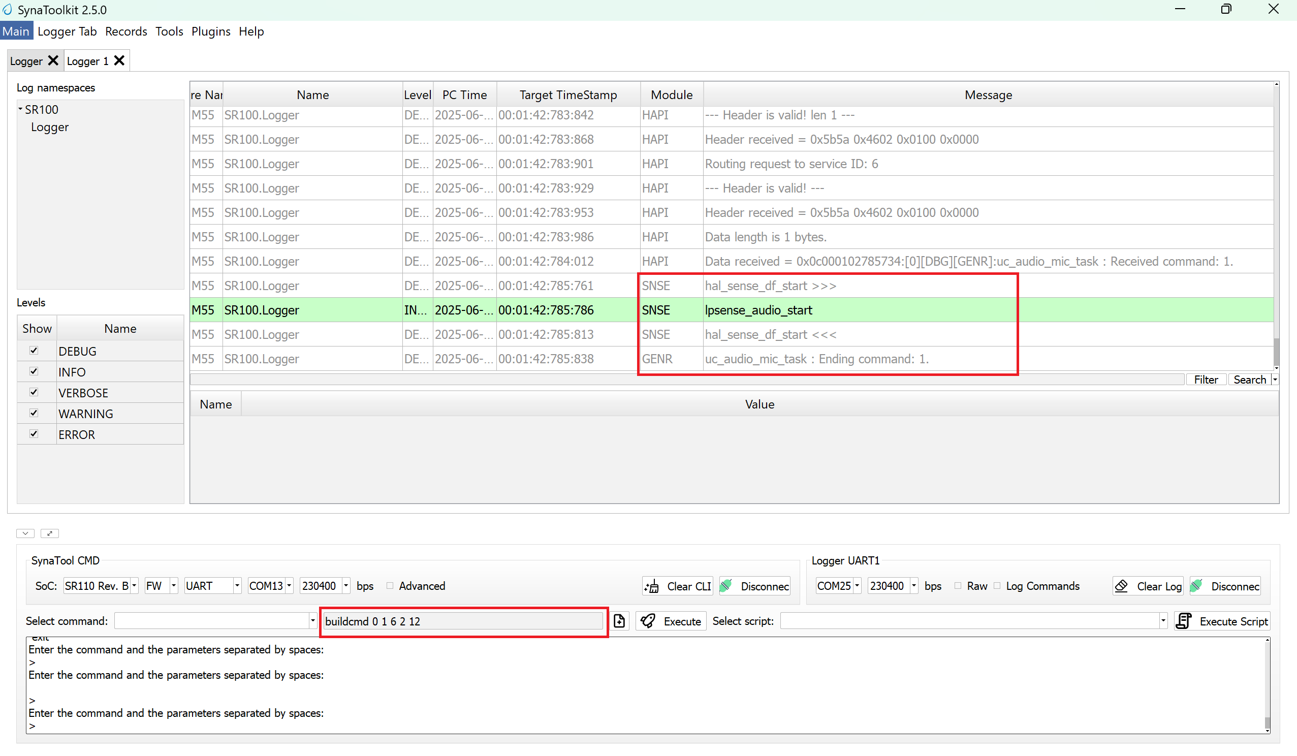 audio mic logs