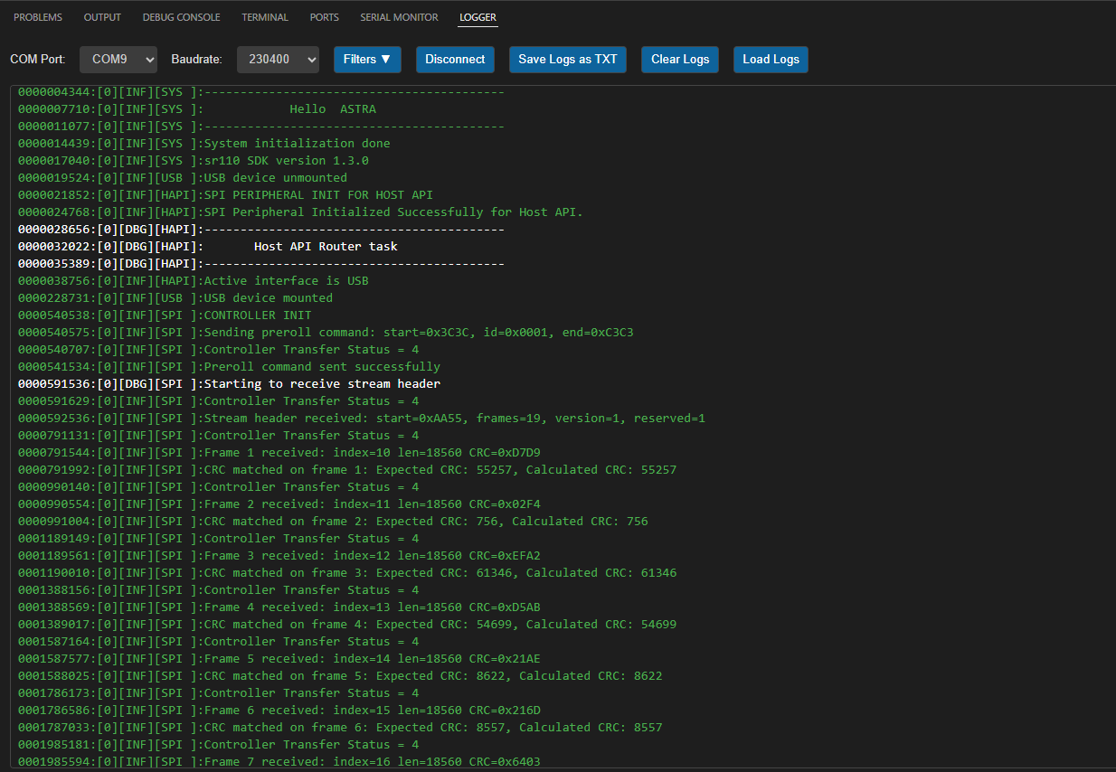 Controller Device Logs