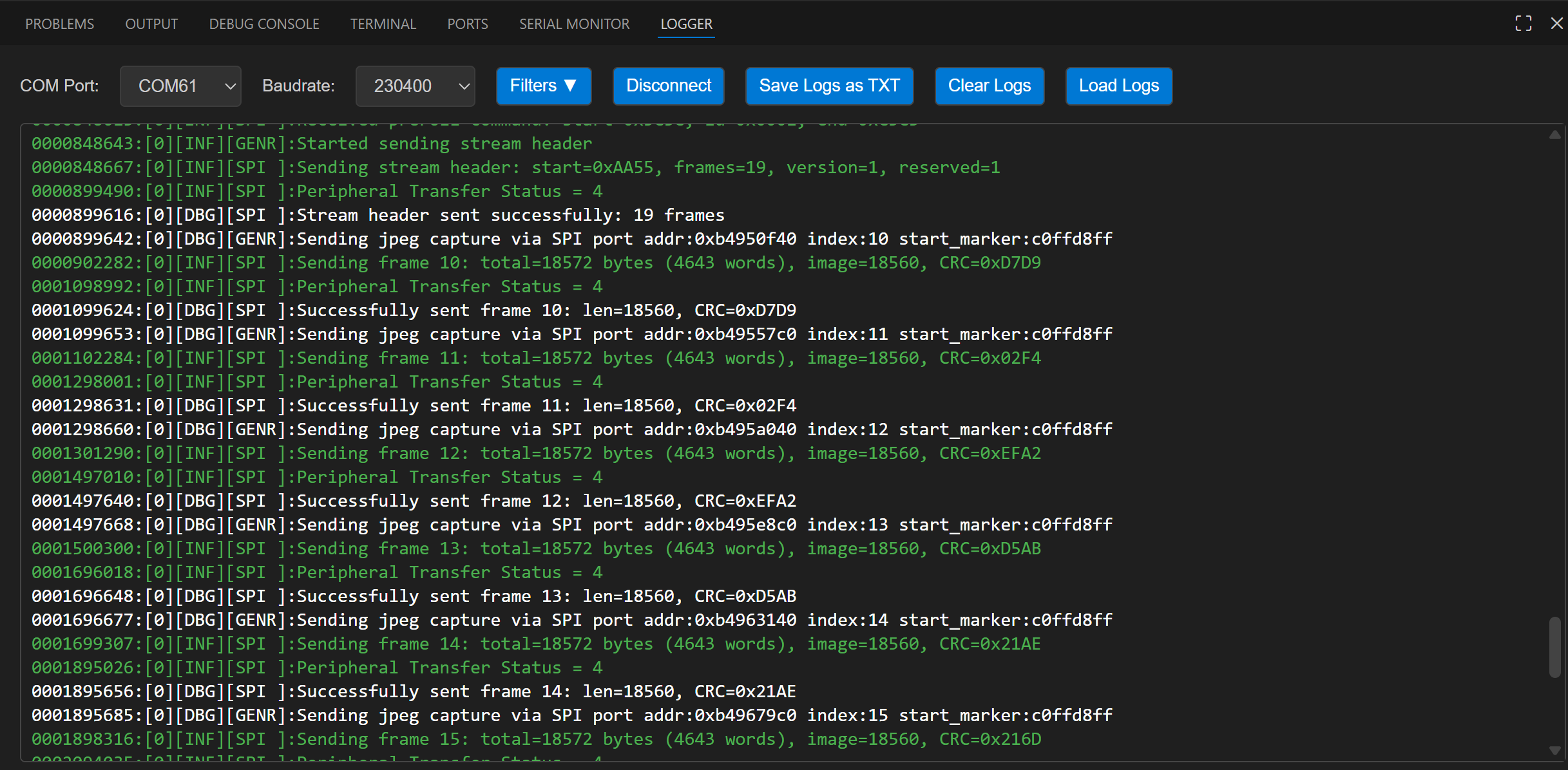 Peripheral Device Logs